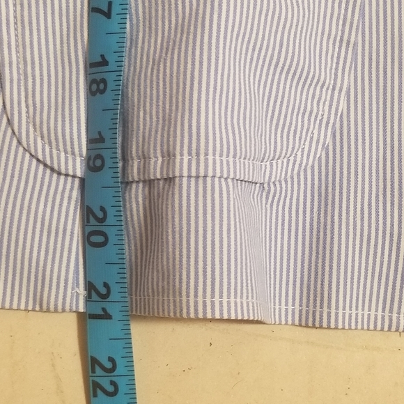 Boxy Blue & White Stiped Blazer - Picture 7 of 9